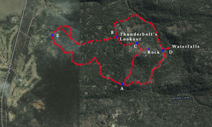 Thunderbolt's and Waterfall Bushwalking tracks - Goonoowigall NSW Australia