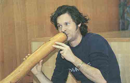Phillip Jackson playing didgeridoo