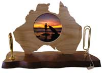 Australia Pen and Note holder with 3.5" photo tile