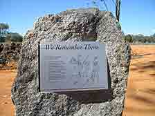 One of the plaques at Myall Creek Memorial Walkway