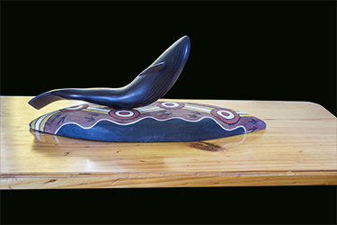 Koori Artist Colin Isaacs' whale carving