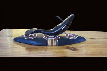 Koori Artist Colin Isaacs' whale carving