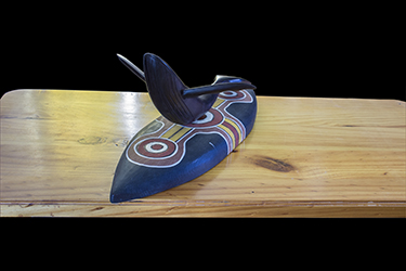 Koori Artist Colin Isaacs' whale carving