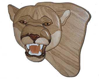 cougar cat pyrography head