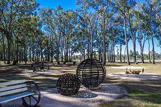 sculpture walk at New England Woodturning Supplies