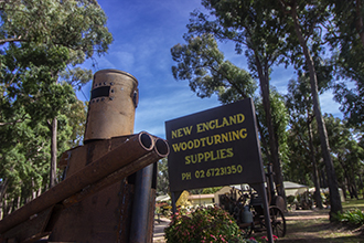 Ned the Gate Guard at New England Woodturning Supplies