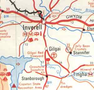 Location of Inverell - We are located opposite the Inverell Airport